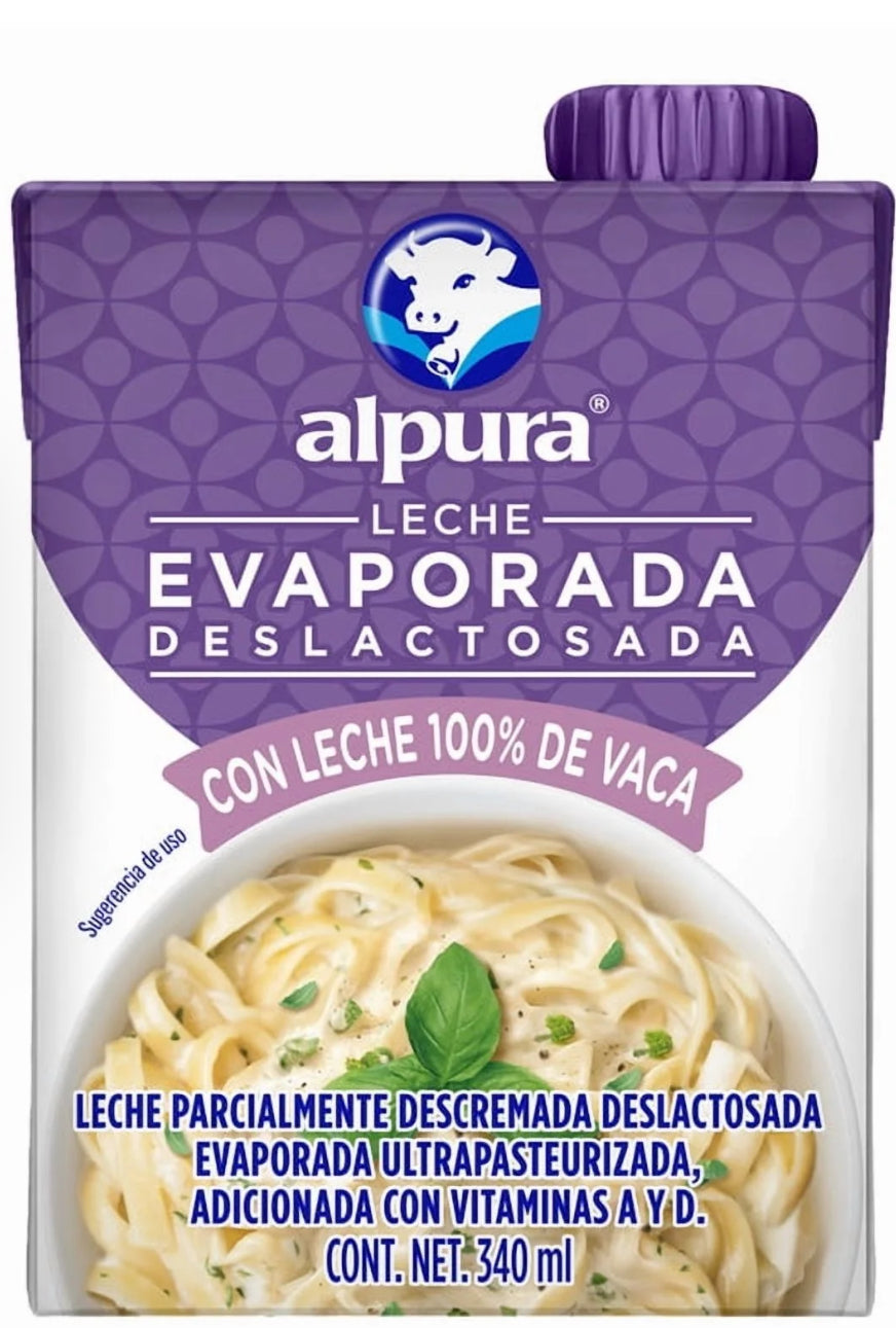 Leche evaporada Alpura deslactosada 340 ml