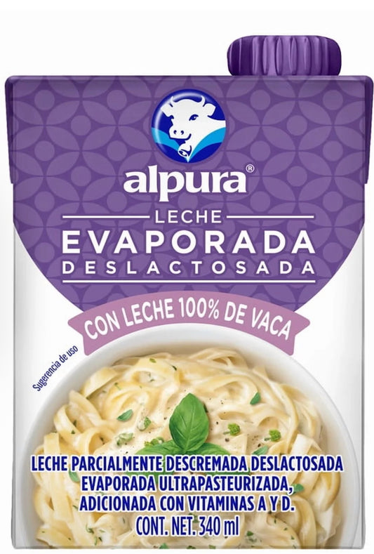 Leche evaporada Alpura deslactosada 340 ml