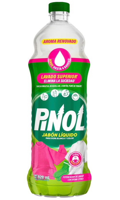 Jabón Líquido Pinol para Ropa Blanca y Color