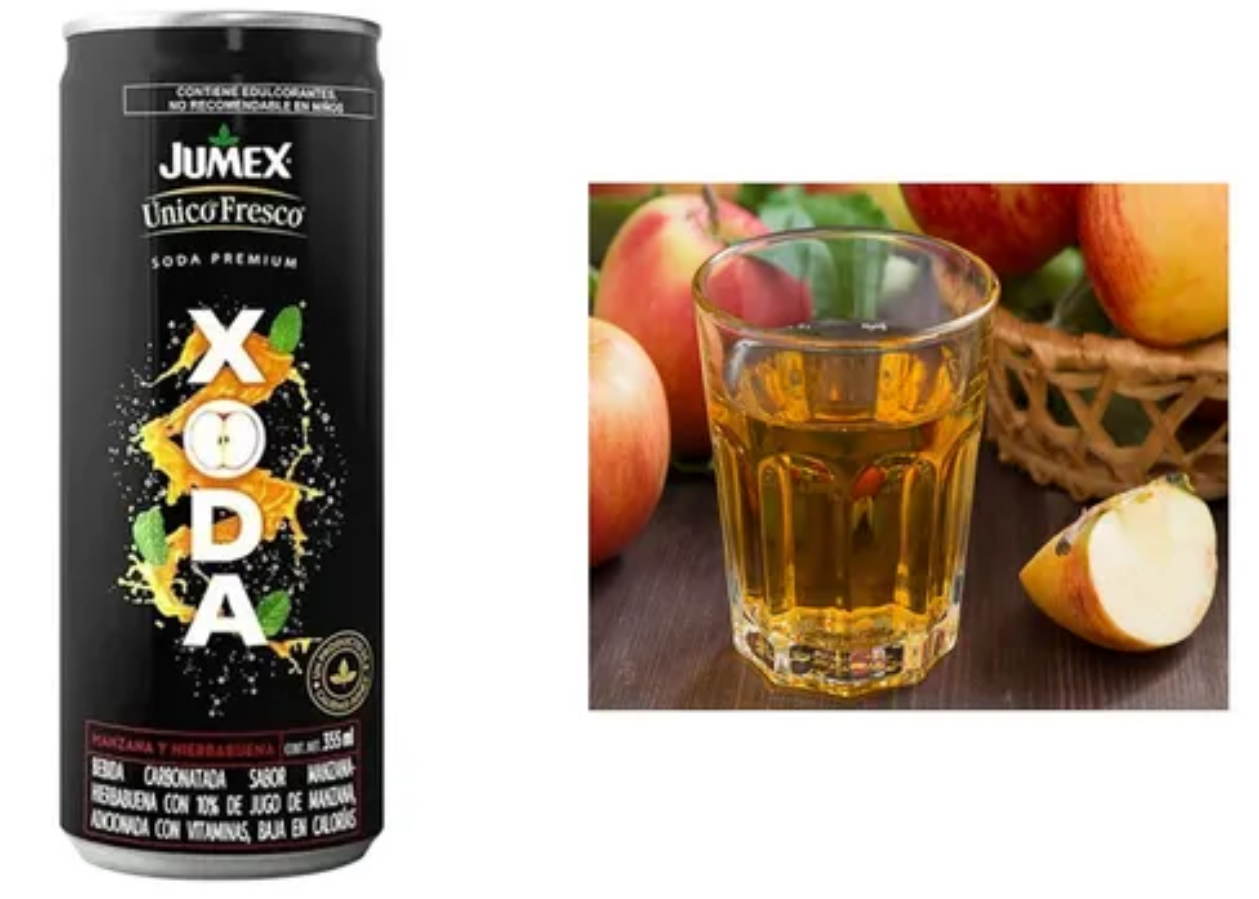 Soda Premium Jumex 𝑿𝑶𝑫𝑨 hierbabuena y manzana 🍎