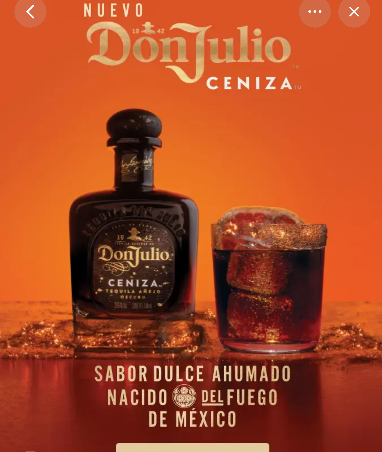 Don Julio ceniza tequila añejo 🥃