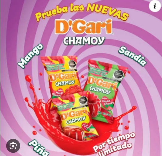 D’Gari Chamoy sabores 🍍 🥭 🍉