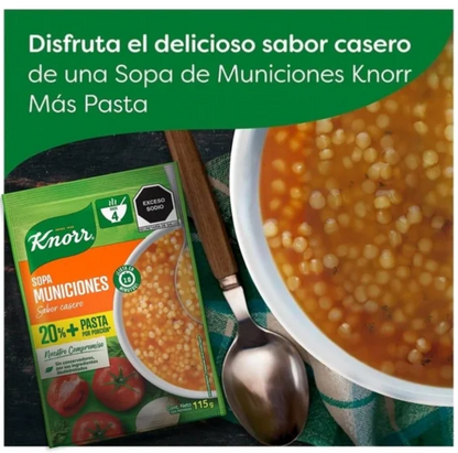 Sopa knorr instantánea Munición