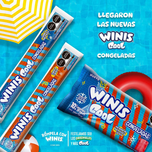 Dulces Winis Congeladas Sabor Mora Azul Y Cereza 10 Pzas