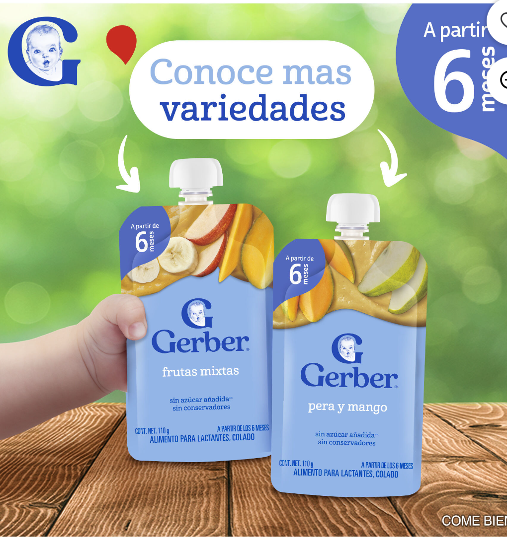 Alimento para bebé “Gerber”
