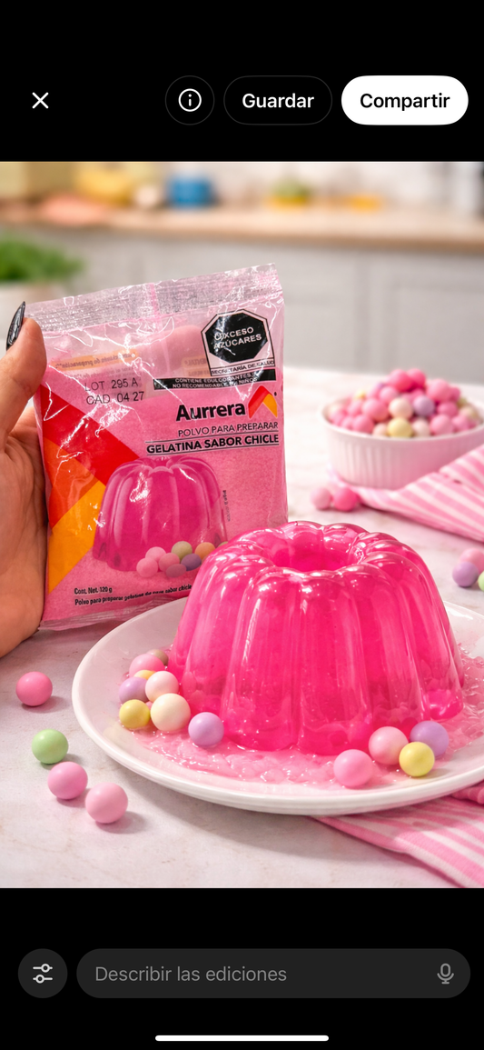 Gelatina sabor chicle 🍬