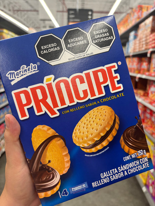 Galletas Príncipe Marinela con relleno sabor a chocolate