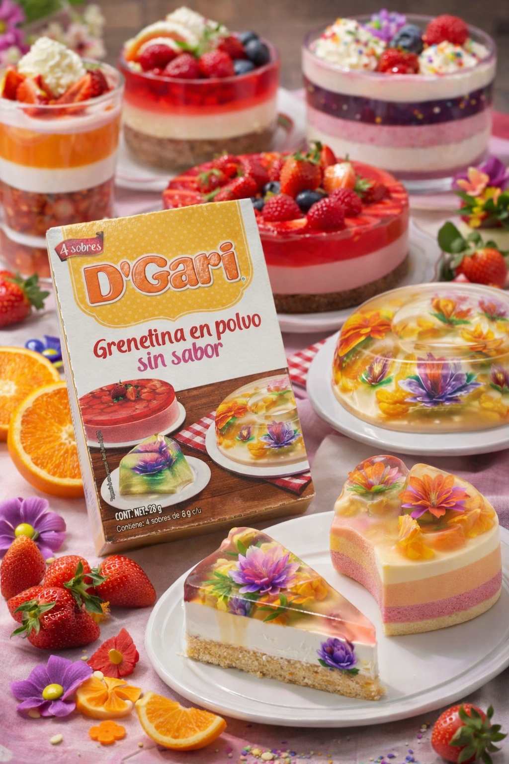 Grenetina en polvo sin sabor “D gari “