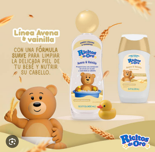 Línea avena & vainilla “ Ricitos de Oro ✨”