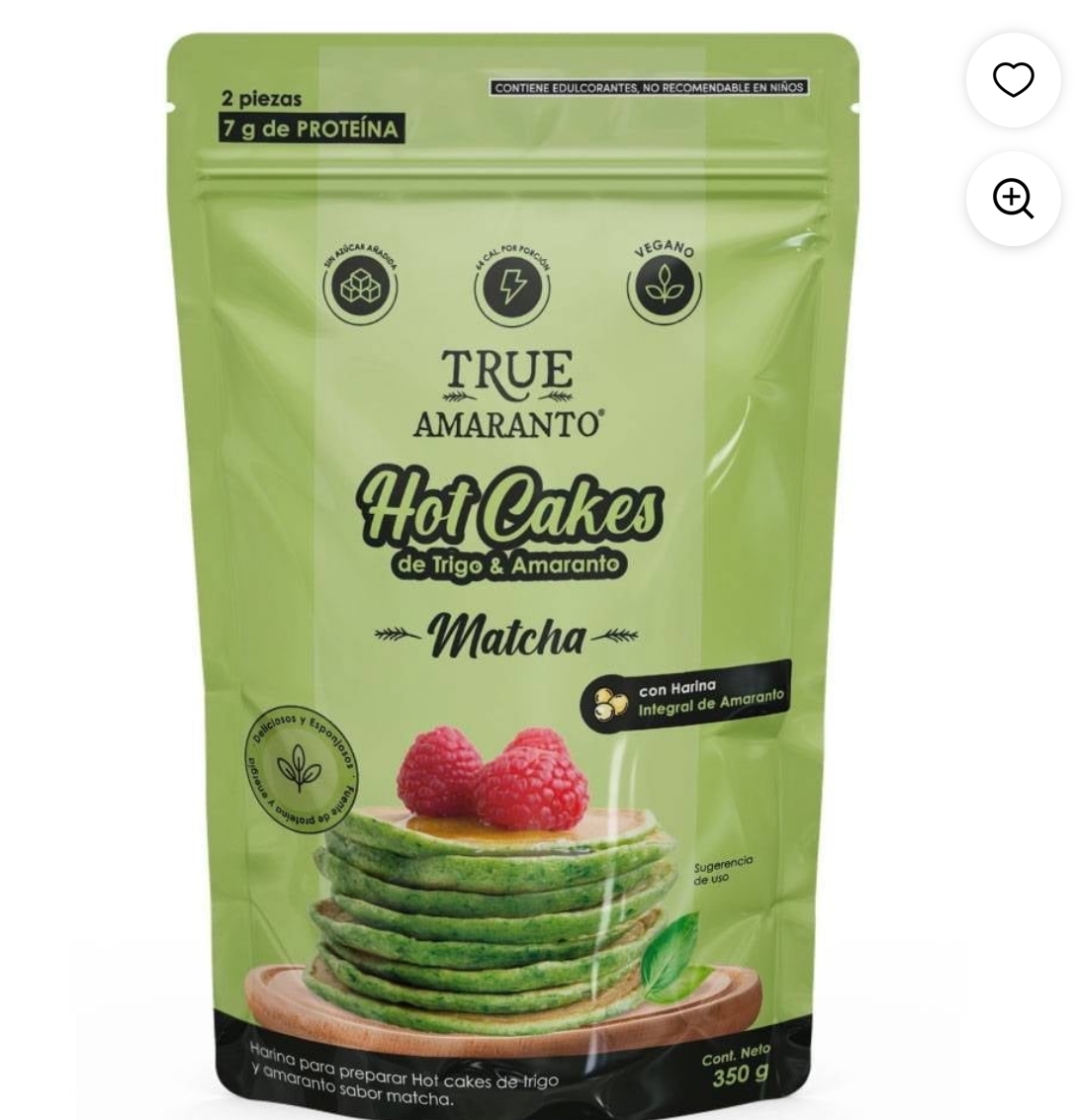 Harina para hot cakes con Trigo 🌾 & amaranto sabor matcha 🍵