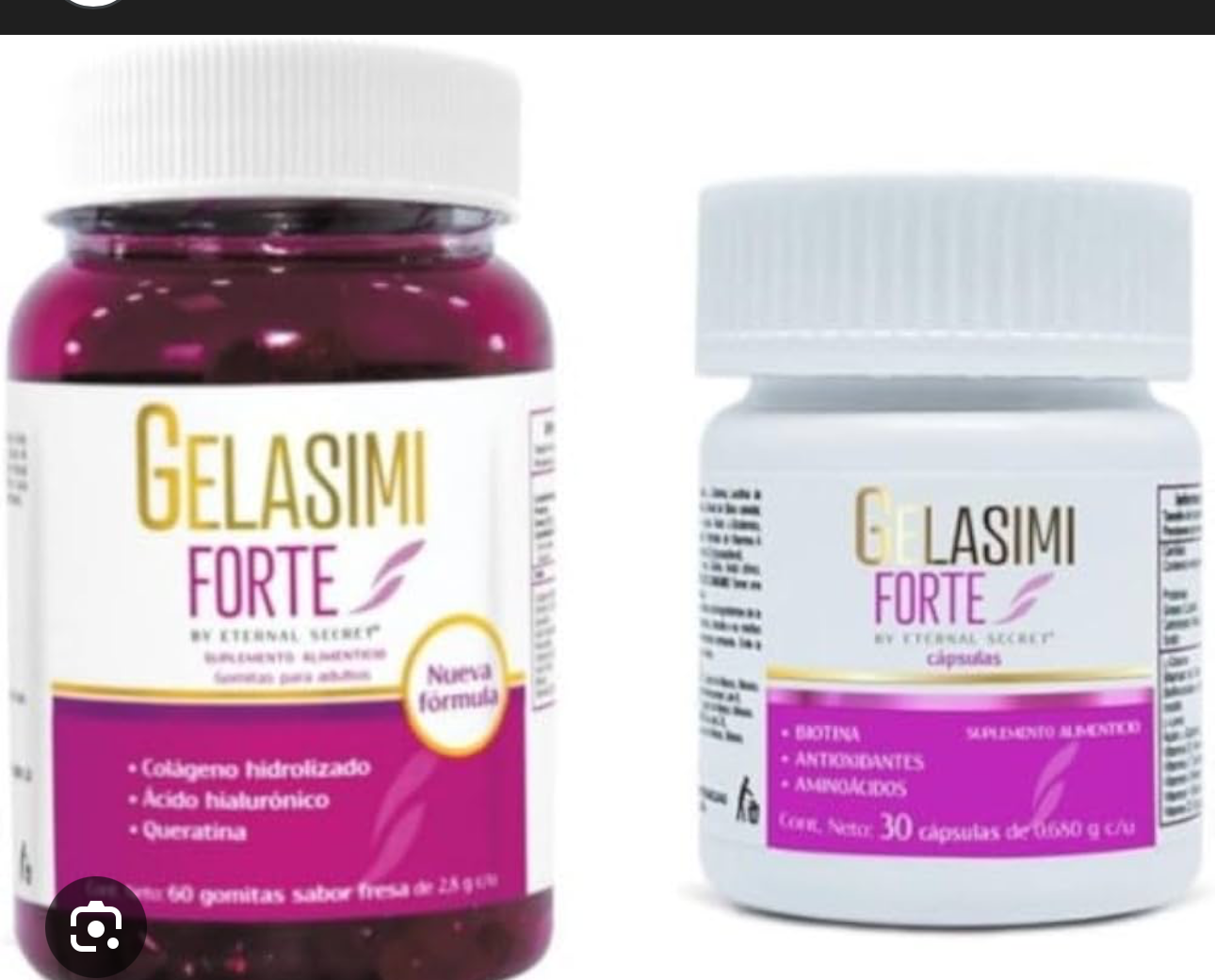 Gelasimi Forte gomitas (60 gomitas) Colágeno hidrolizado Acido hialuronico y Queratina