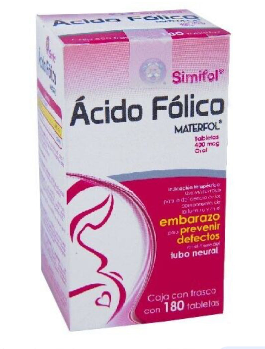 ACIDO FOLICO SIMILARES Materfol Tabletas 400 mcg