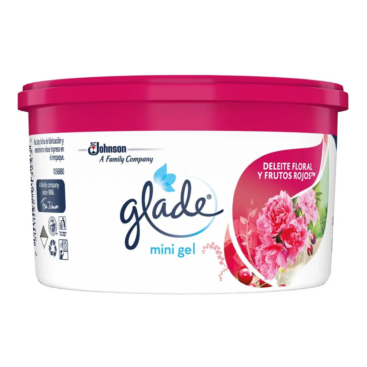 Aromatizante Glade en Gel Mini Deleite Floral y Frutos Rojos 70g