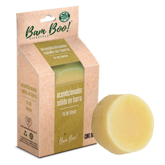 Acondicionador Solido Artesanal Natural Te de Limon 80g Bam Boo! Lifestyle