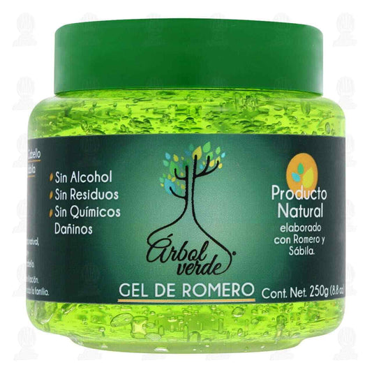 ARBOL VERDE Gel de Romero Y SABILA / HAIR GEL WITH ROSEMARY AND ALOE 250g ea