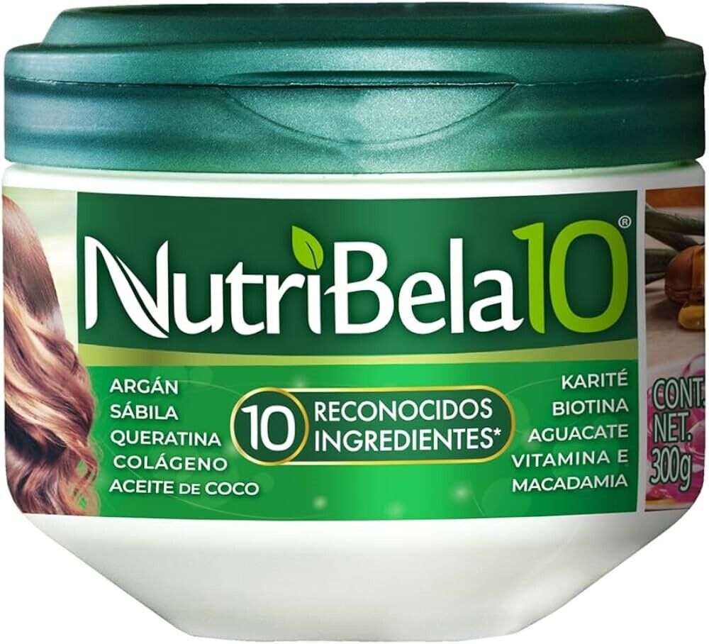 Nutribela - Mascarilla capilar para cabello seco dañado. 300g